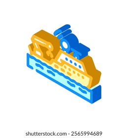 research vessel ship marine isometric icon vector. research vessel ship marine sign. isolated symbol illustration