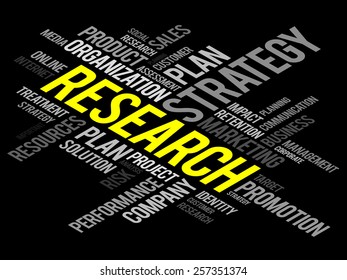 RESEARCH word cloud, business concept