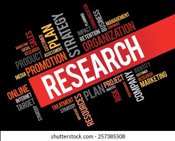 RESEARCH word cloud, business concept