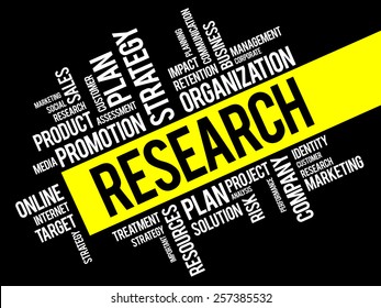 RESEARCH word cloud, business concept