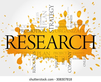 RESEARCH word cloud, business concept