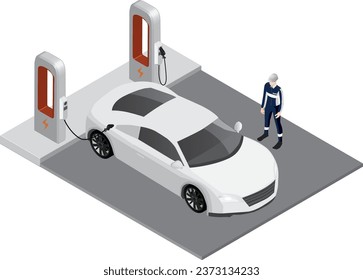 Researcher and engineer of electric vehicle structure and E-mobility electric vehicle battery charging technology concept.