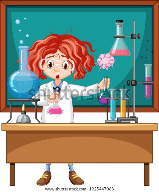 Researcher Experiment Laboratory Illustration Stock Vector (Royalty ...