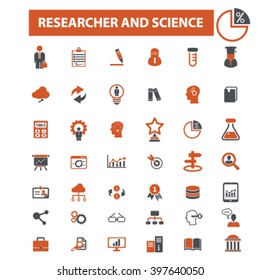 iconos de investigación y ciencia
