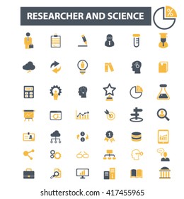 iconos de investigación y ciencia
