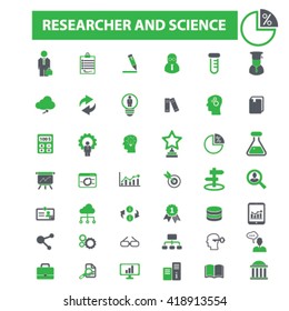 iconos de investigación y ciencia
