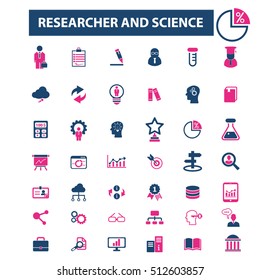 iconos de investigación y ciencia