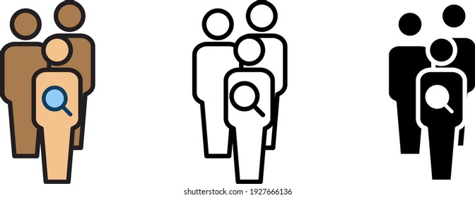 Researchers icon , vector illustration