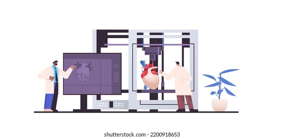 researchers prints heart model on 3d bio printer medical printing of human transplantation organ biological engineering