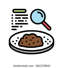 researching and analyzing soil color icon vector. researching and analyzing soil sign. isolated symbol illustration