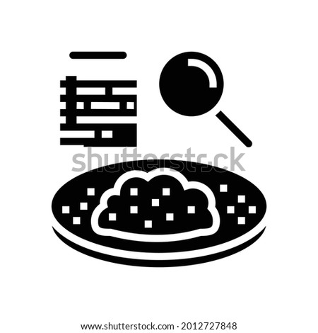 researching and analyzing soil glyph icon vector. researching and analyzing soil sign. isolated contour symbol black illustration