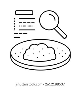 researching and analyzing soil line icon vector. researching and analyzing soil sign. isolated contour symbol black illustration