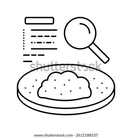 researching and analyzing soil line icon vector. researching and analyzing soil sign. isolated contour symbol black illustration