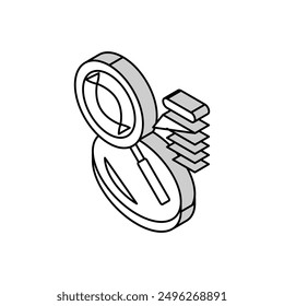 researching genetic molecule isometric icon vector. researching genetic molecule sign. isolated symbol illustration