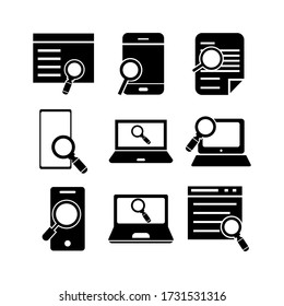 researching  icon or logo isolated sign symbol vector illustration - Collection of high quality black style vector icons
