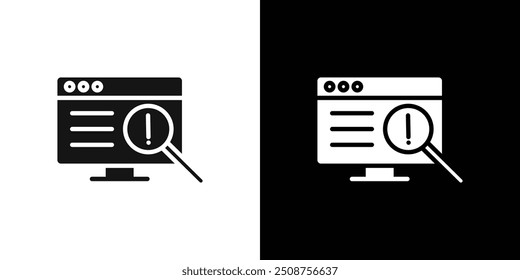 Icono de búsqueda de información en línea colección de conjunto de relleno plano