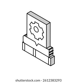 researching topics technical writer isometric icon vector. researching topics technical writer sign. isolated symbol illustration