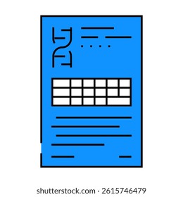 researching topics technical writer line icon vector. researching topics technical writer sign. isolated symbol illustration
