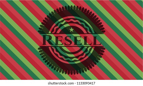Resell christmas colors emblem.