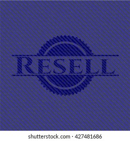 Volver a vender con textura de denim