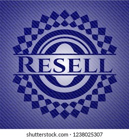 Resell emblem with jean texture