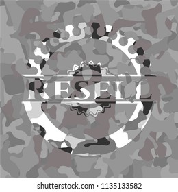 Resell on grey camo pattern