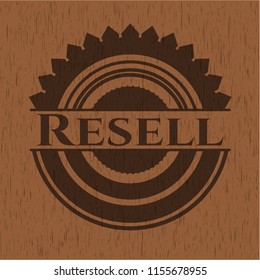 Resell wood emblem. Vintage.