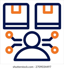 Ícone Duotônico do Revendedor. Ilustração de vetor simples no plano de fundo branco