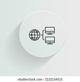 Diseño vectorial de iconos de hospedaje de distribuidores