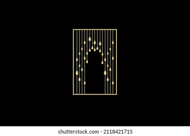 resembling a door with water drops vector illustration design