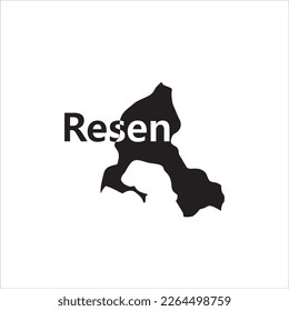 Volver a crear un mapa y un diseño de letras negras sobre fondo blanco