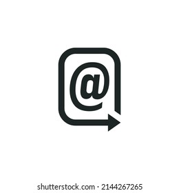 Resend email icon isolated on white background