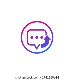 resend message or share icon
