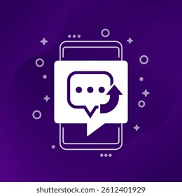 resend message or share icon with a phone