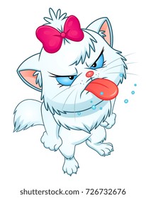 Resent kitty showing tongue