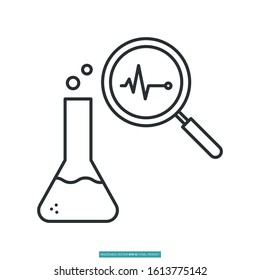 reserch, test tube icon vector illustration logo template for many purpose. Isolated on white background.