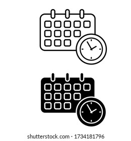 Hotel reservación y Restaurante juego de iconos de vector lineal. colección de signos de ilustración de fecha.