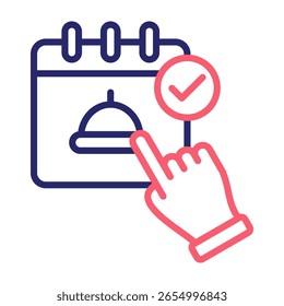 Reservation Icon Color Vector Illustration