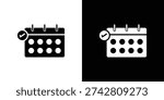 Reservation icon design illustration template for graphic work.
