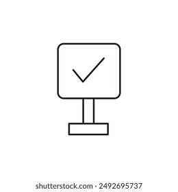Reservierungssymbol-Design, isoliert auf weißem Hintergrund, Vektorillustration