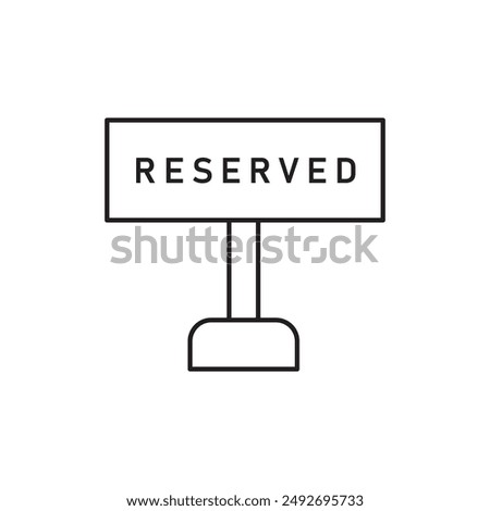 Reservation icon design, isolated on white background, vector illustration