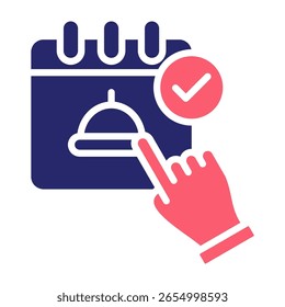 Reservation Icon Fill Vector Illustration