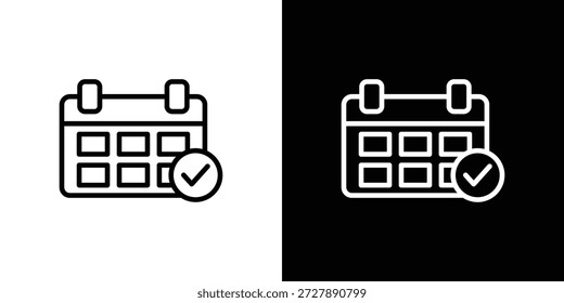 Icono de reserva. Objeto aislado sobre un fondo blanco y negro.