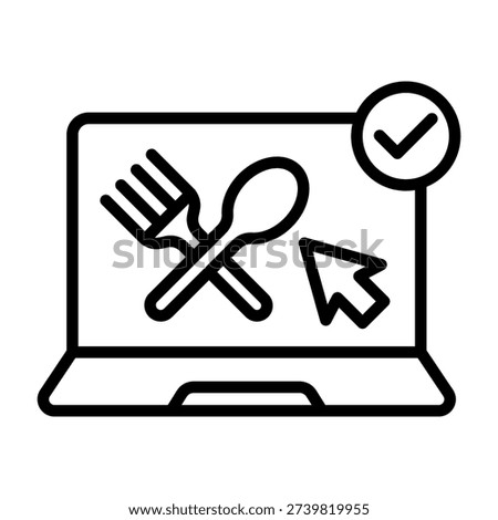 Reservation Icon Line Style Vector Illustration