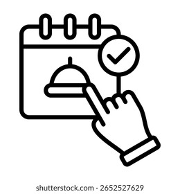 Reservation Icon Line Vector Illustration