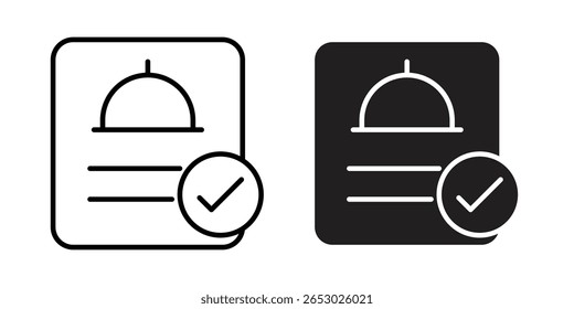 Ícone de reserva Design de logotipo Modelo de vetor Ilustração