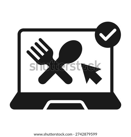 Reservation Icon Mixed Style Vector Illustration