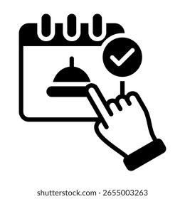 Reservation Icon Mixed Vector Illustration