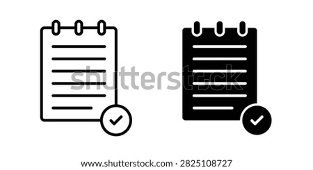 Reservation icon representing bookings, appointments, scheduling, table reservations, and service arrangements. This editable vector icon is available in both outline and filled styles, suitable for websites, mobile applications, hospitality, travel, and business platforms.
