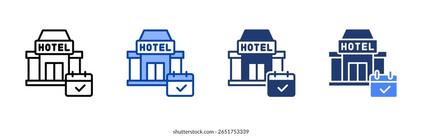 Reservation icon set multiple style collection